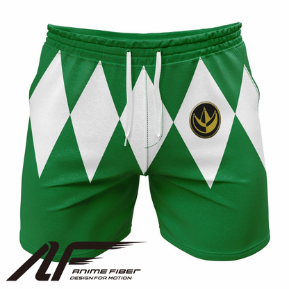 Power Rangers Green Ranger Mighty Morphin Gym Shorts