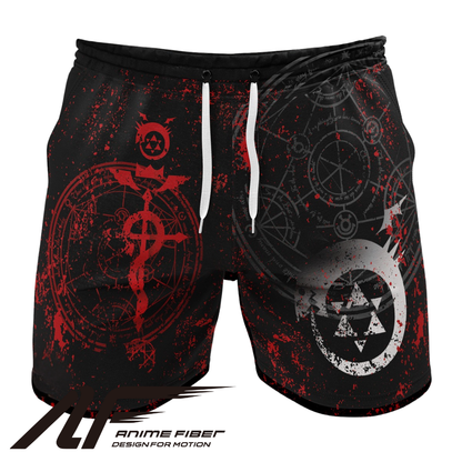 Fullmetal Alchemist Edward Elric Transmutation Circle Gym Shorts