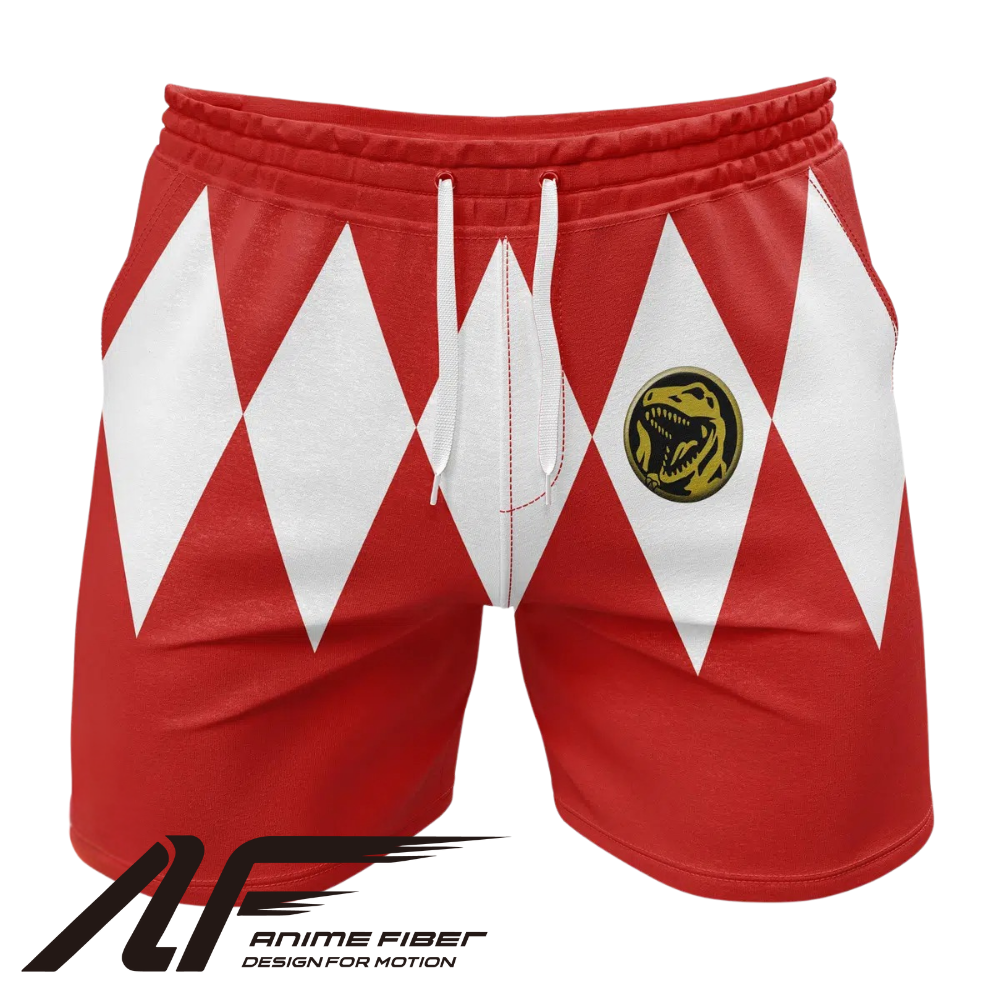 Power Rangers Red Ranger Mighty Morphin Gym Shorts