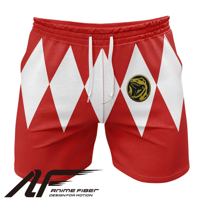 Power Rangers Red Ranger Mighty Morphin Gym Shorts