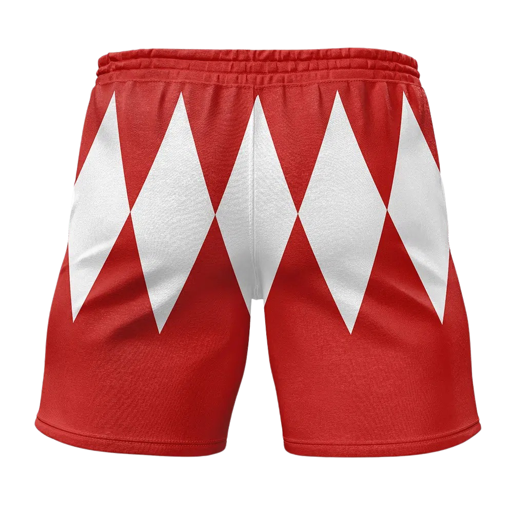 Power Rangers Red Ranger Mighty Morphin Gym Shorts