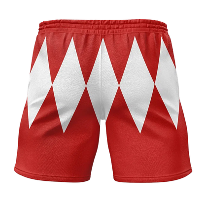 Power Rangers Red Ranger Mighty Morphin Gym Shorts