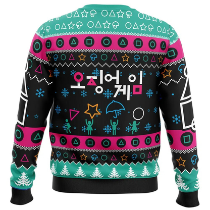Squid Game The Game is On Christmas Sweatshirt