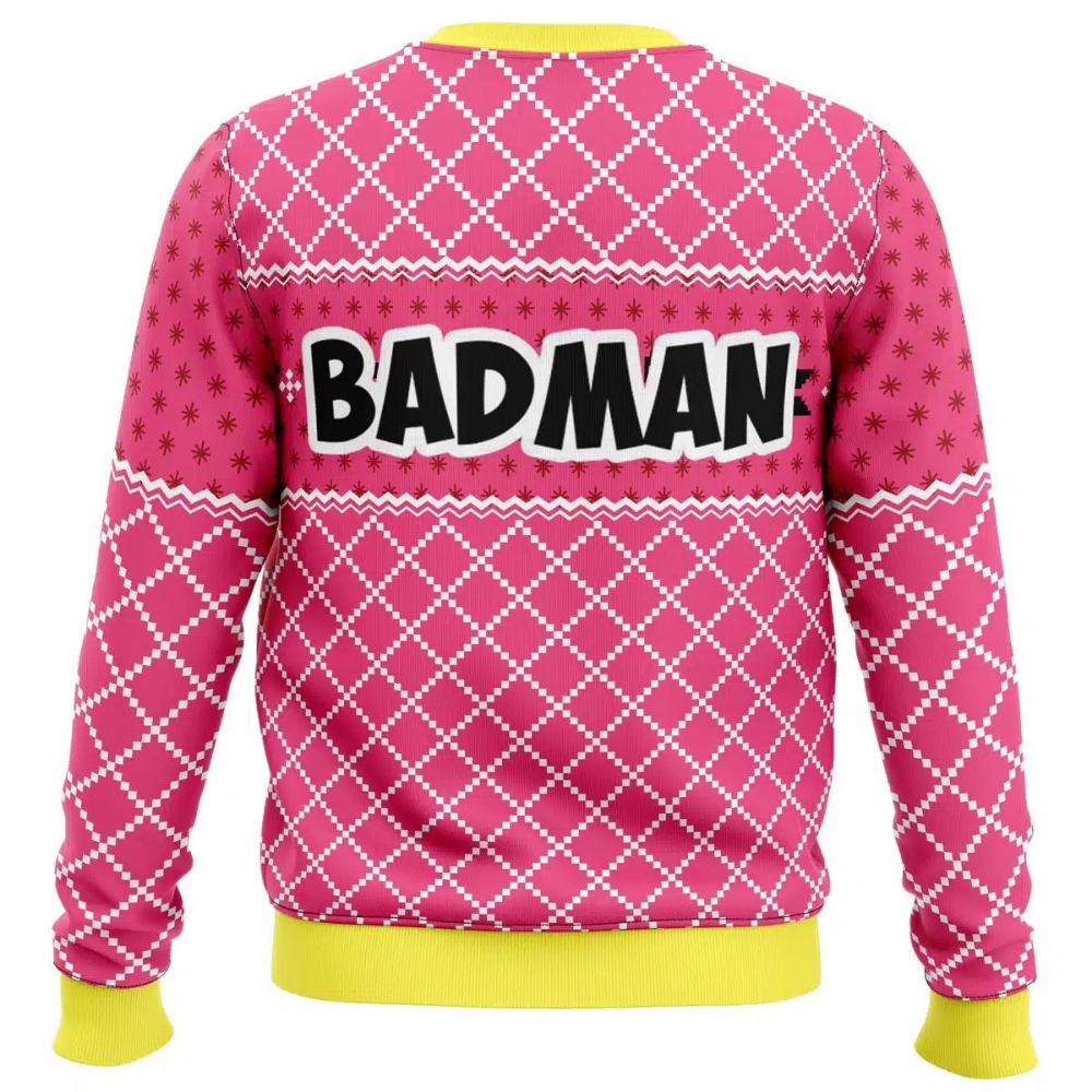 Dragon Ball Z Vegeta Pink Badman Christmas Sweatshirt