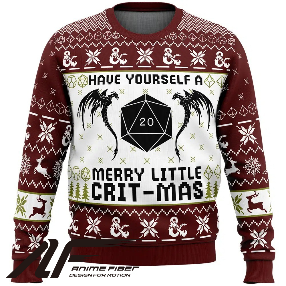 Dungeons and Dragons Merry Little Crit-Mas Christmas Sweatshirt