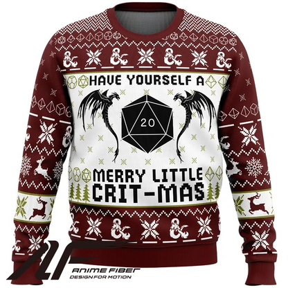 Dungeons and Dragons Merry Little Crit-Mas Christmas Sweatshirt