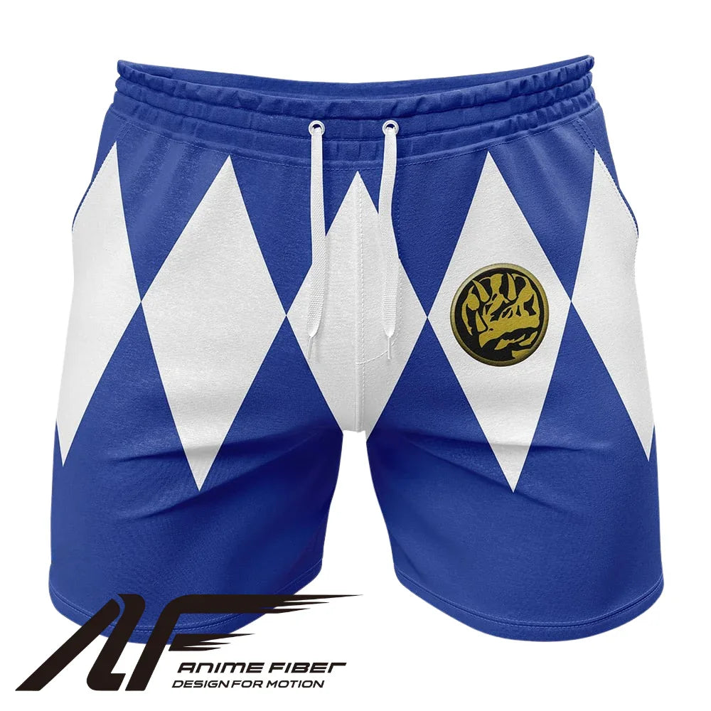 Power Rangers Blue Ranger Mighty Morphin Gym Shorts