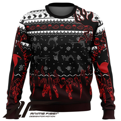 Naruto Shippuden Uchiha Emblem Weihnachts-Sweatshirt