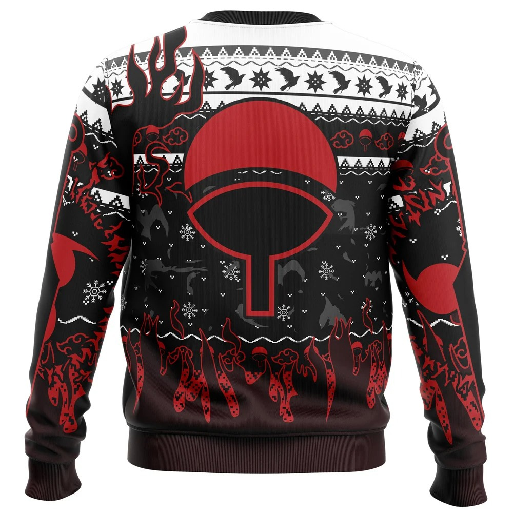 Naruto Shippuden Uchiha Emblem Weihnachts-Sweatshirt