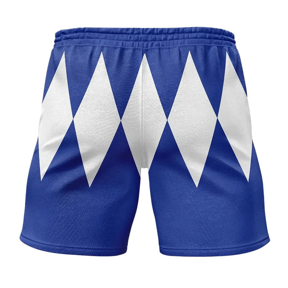 Power Rangers Blue Ranger Mighty Morphin Gym Shorts