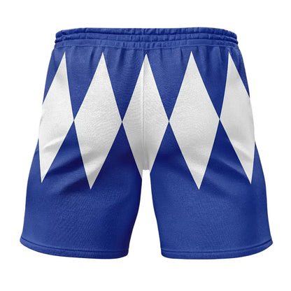 Power Rangers Blue Ranger Mighty Morphin Gym Shorts