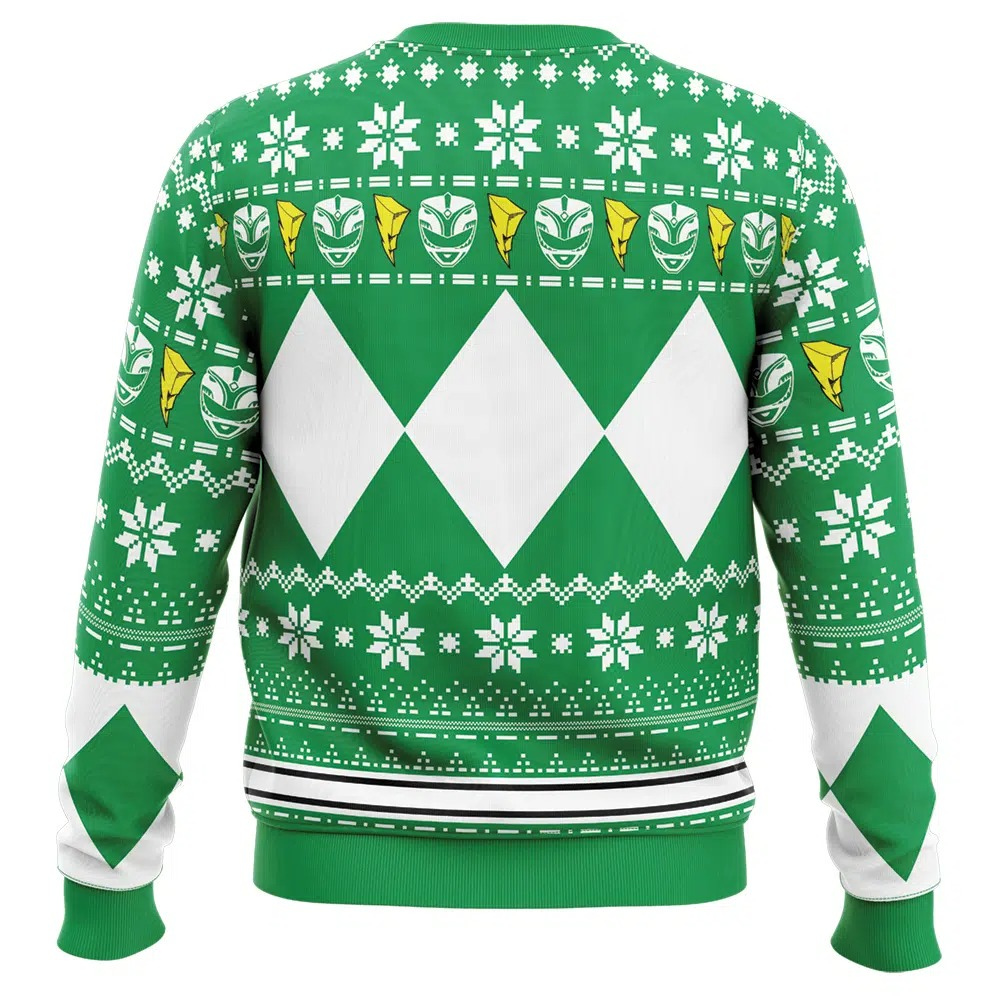 Power Rangers Mighty Morphin Grüner Ranger Weihnachts-Sweatshirt