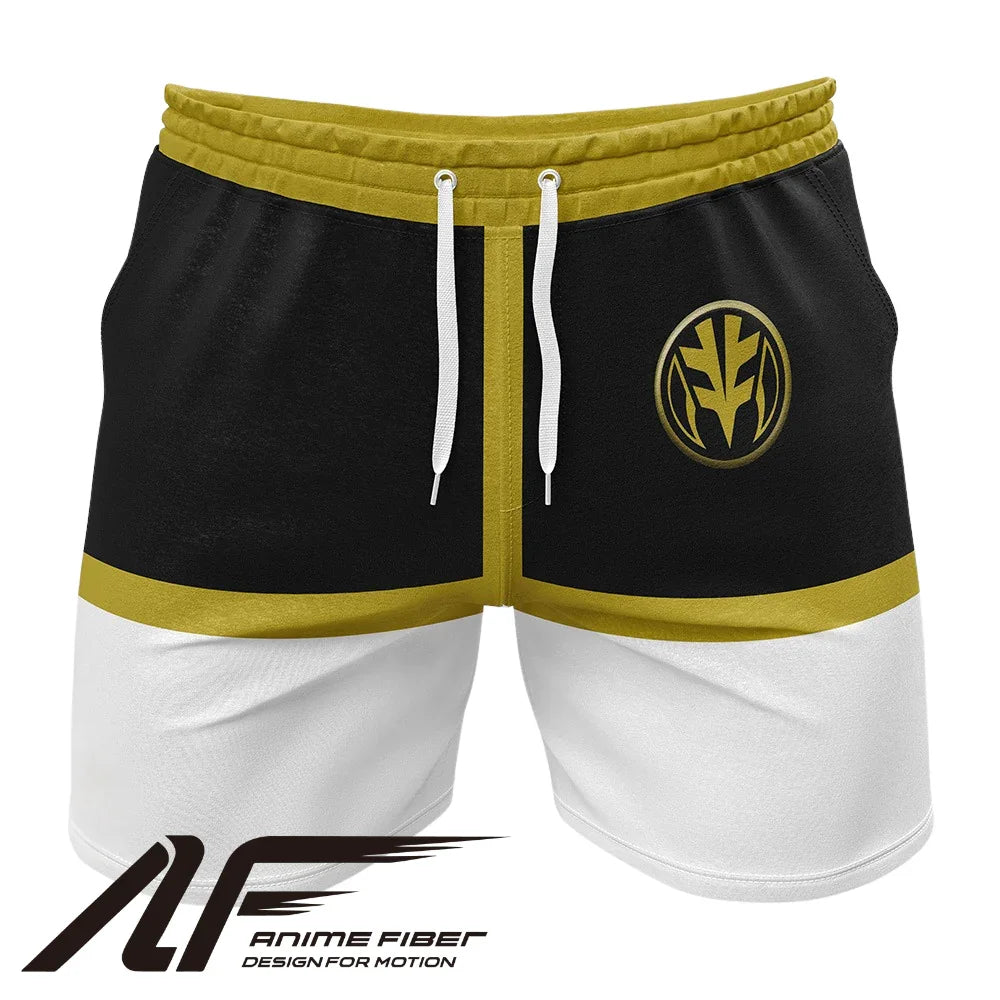 Power Rangers White Ranger Mighty Morphin Gym Shorts