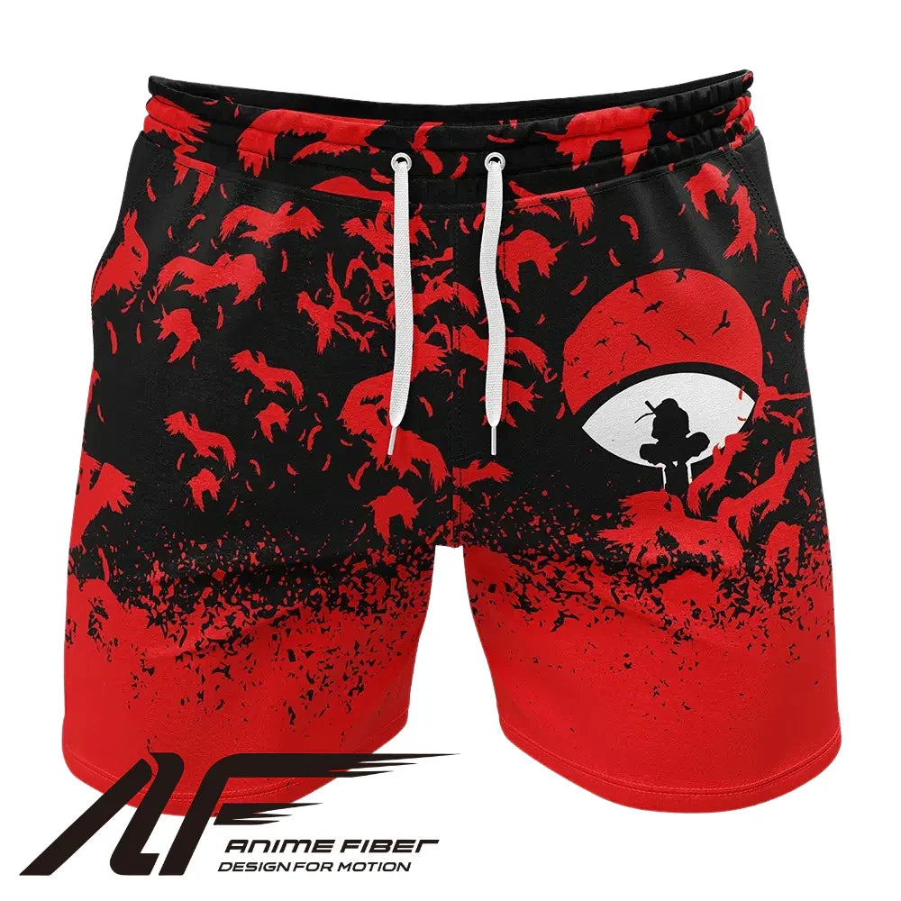 Naruto Shippuden Uchiha Symbol Itachi Gym Shorts