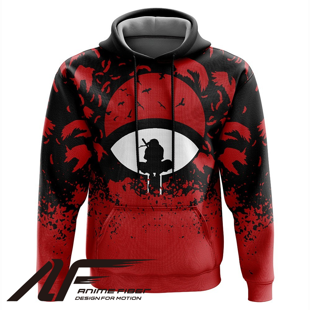 Naruto Shippuden Uchiha Symbol Itachi Hoodie - ANIME FIBER