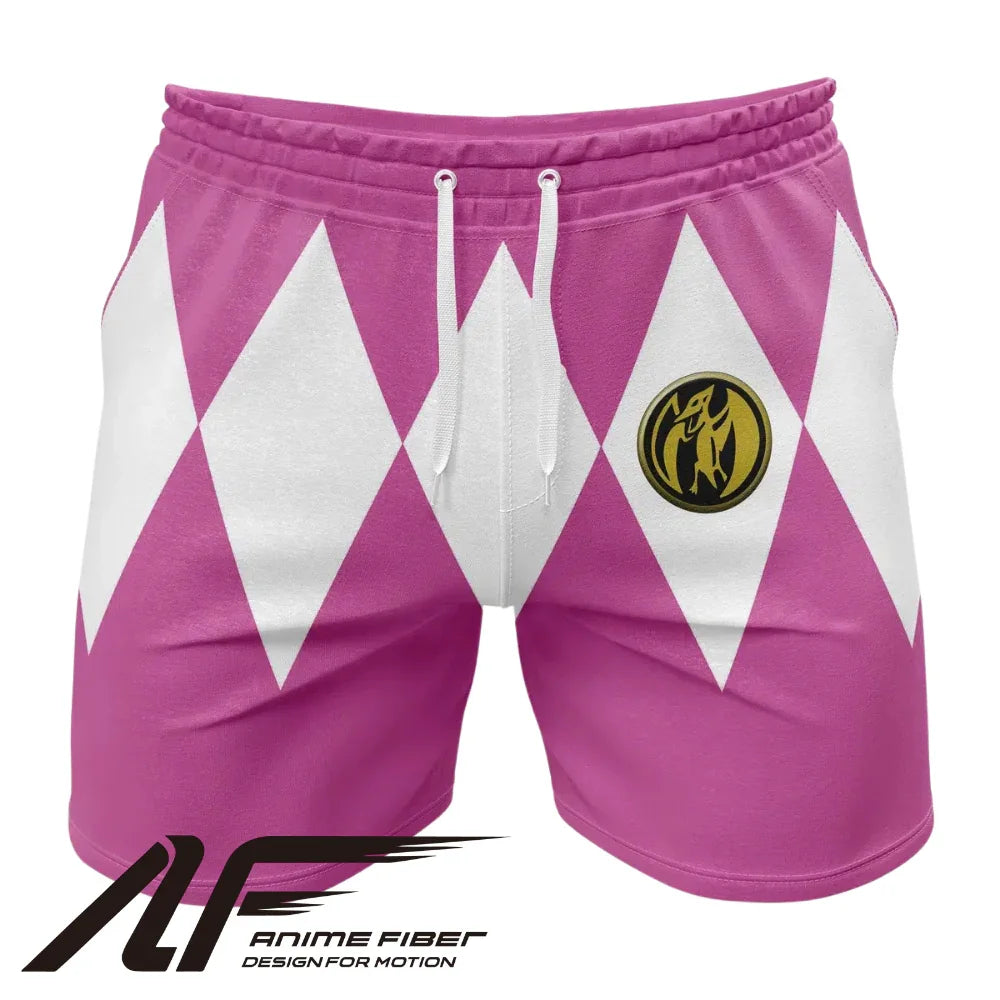 Power Rangers Pink Ranger Mighty Morphin Gym Shorts