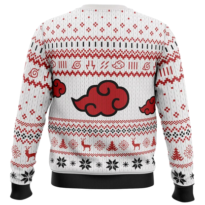 Naruto Akatsuki Weißes Weihnachts-Sweatshirt