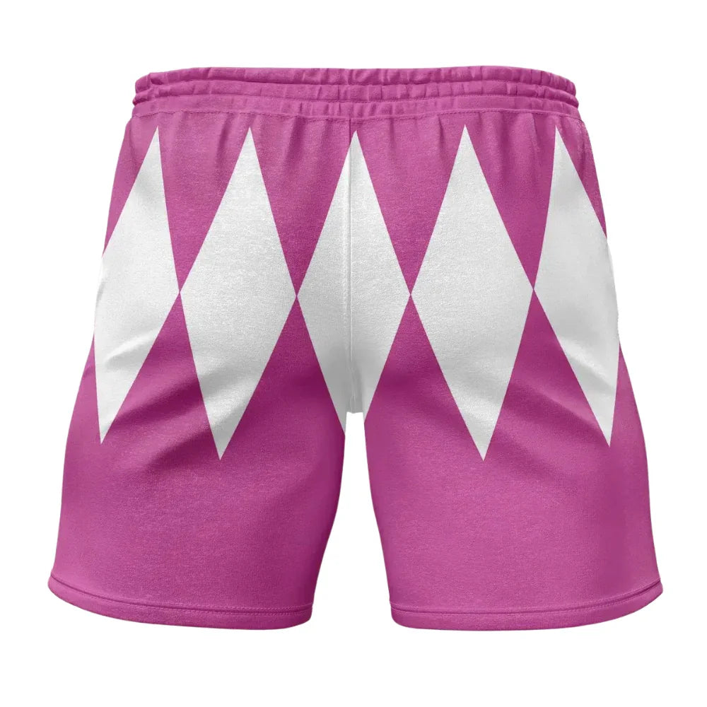 Power Rangers Pink Ranger Mighty Morphin Gym Shorts