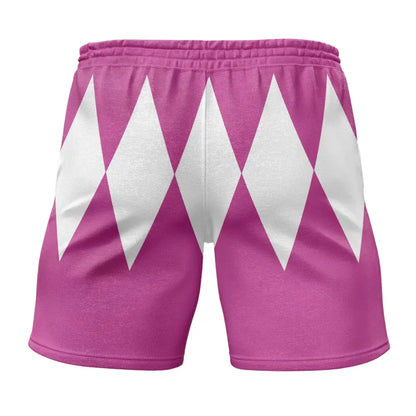 Power Rangers Pink Ranger Mighty Morphin Gym Shorts