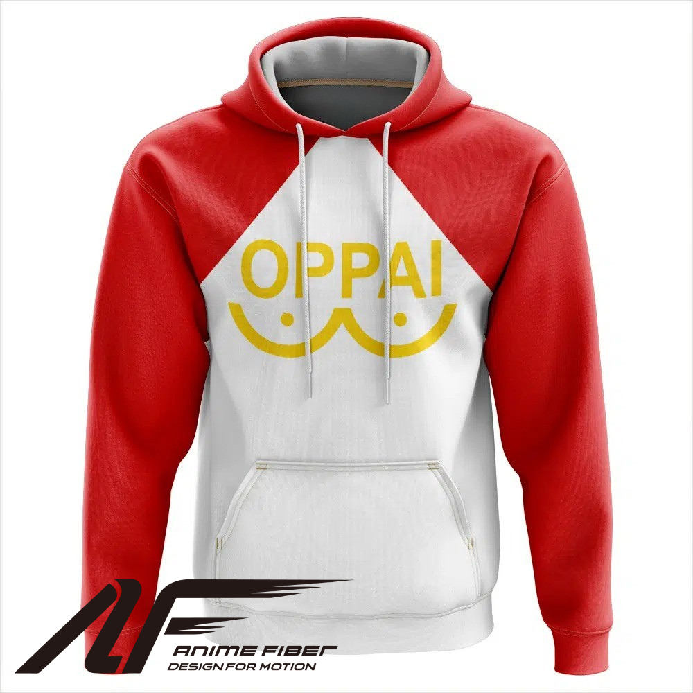 One Punch Saitama Oppai Man Hoodie - ANIME FIBER