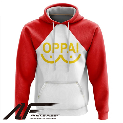 One Punch Saitama Oppai Man Hoodie - ANIME FIBER