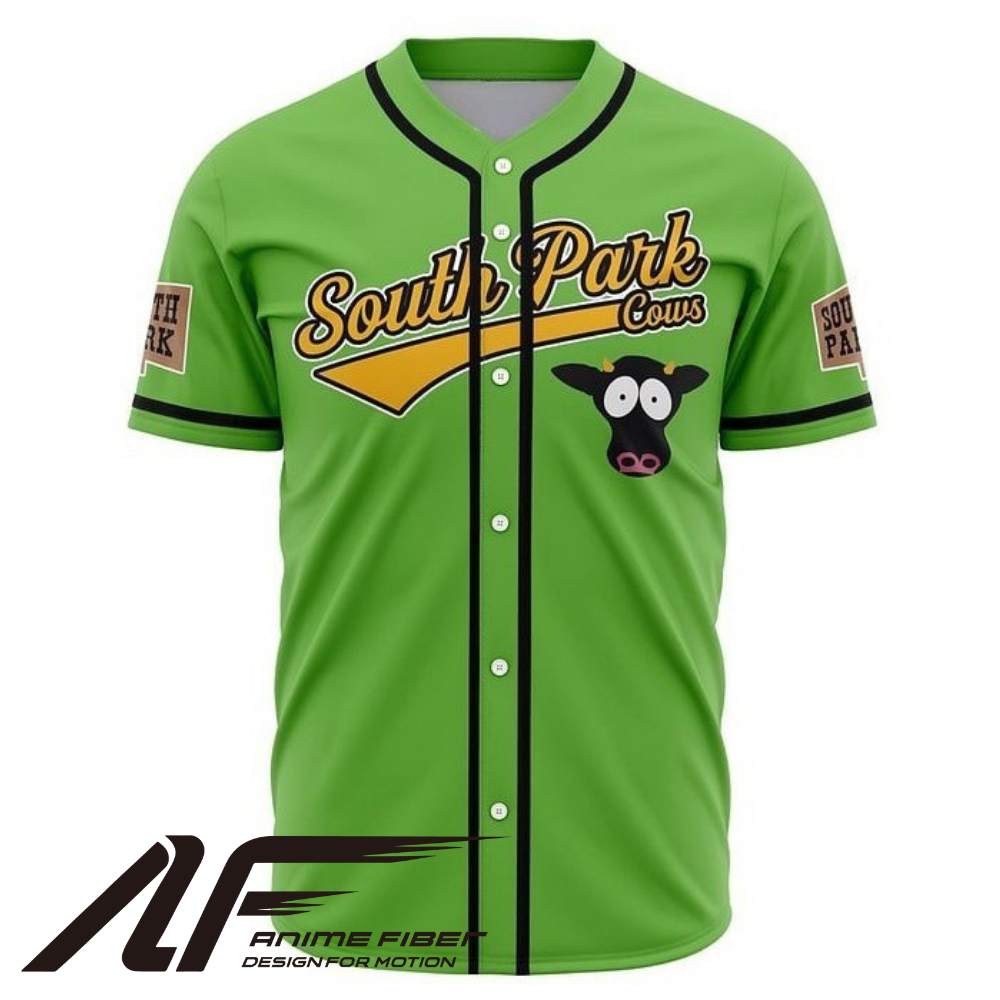 South Park Cows Anime Baseball Jersey | Comedy Streetwear