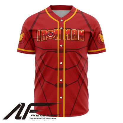 Front view of character-themed baseball jersey from Anime Fiber.