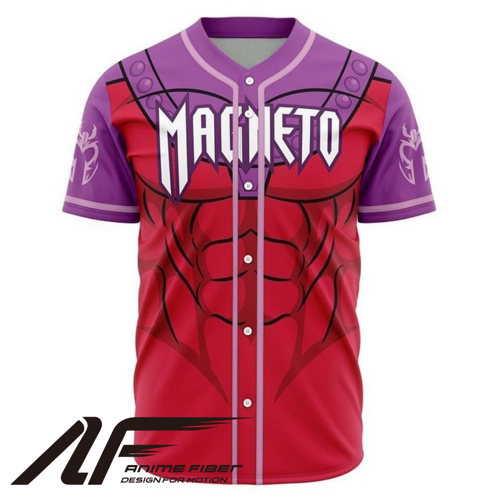Magneto Anime Baseball Jersey | Marvel Streetwear