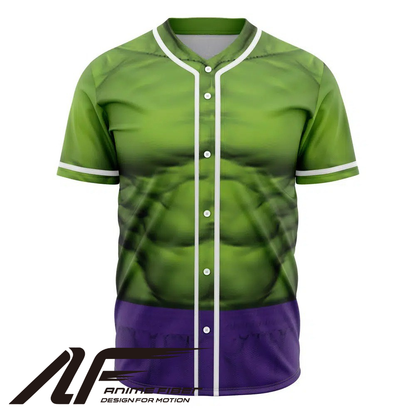 Front view of character-themed baseball jersey from Anime Fiber.