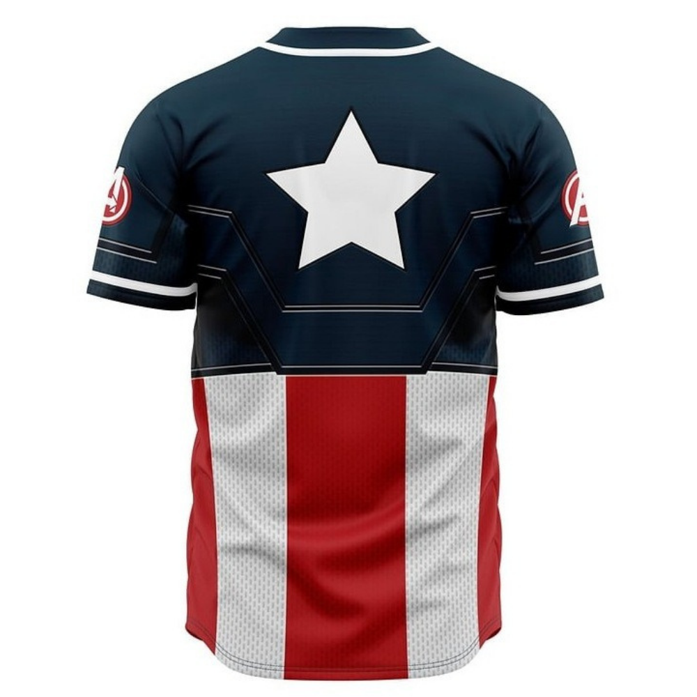 Captain Anime Baseball Jersey | Superhero Streetwear