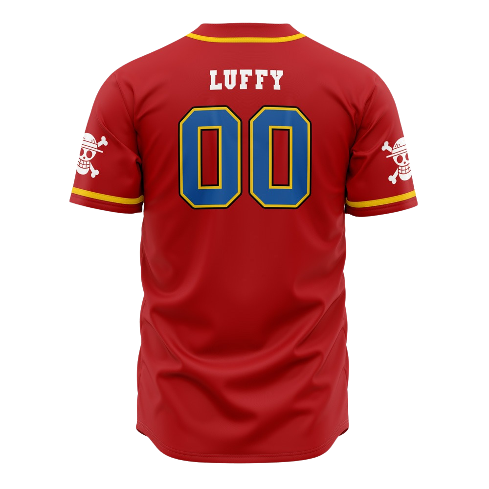 Straw Hat Pirates V2 Baseball Jersey | One Piece Anime Jersey