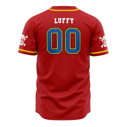 Straw Hat Pirates V2 Baseball Jersey | One Piece Anime Jersey