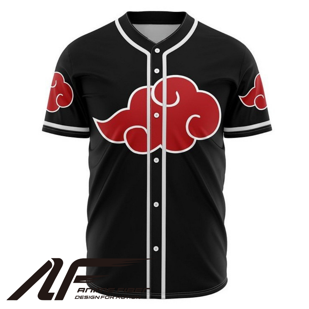 Akatsuki Cloud Anime Baseball Jersey | Naruto Streetwear
