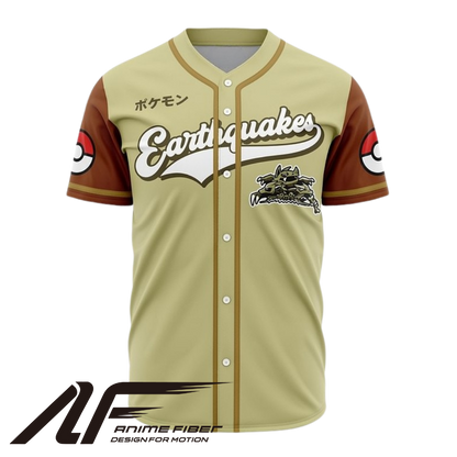 Earthquakes Baseball Jersey | Pokémon Anime Jersey