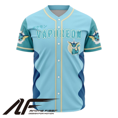 Vaporeon Baseball Jersey | Pokémon Anime Jersey