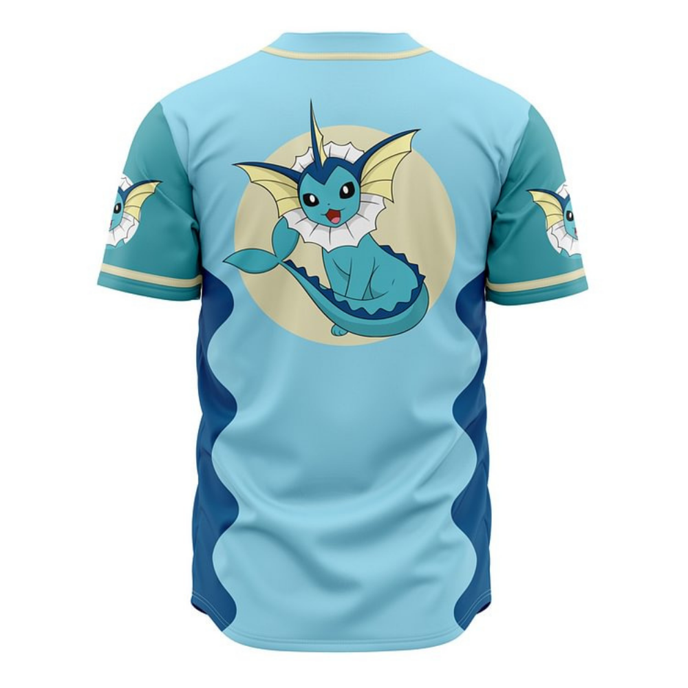 Vaporeon Baseball Jersey | Pokémon Anime Jersey