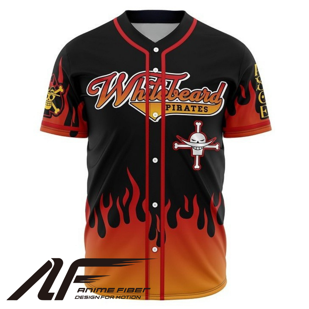 Whitebeard Pirates Anime Baseball Jersey | One Piece Streetwear