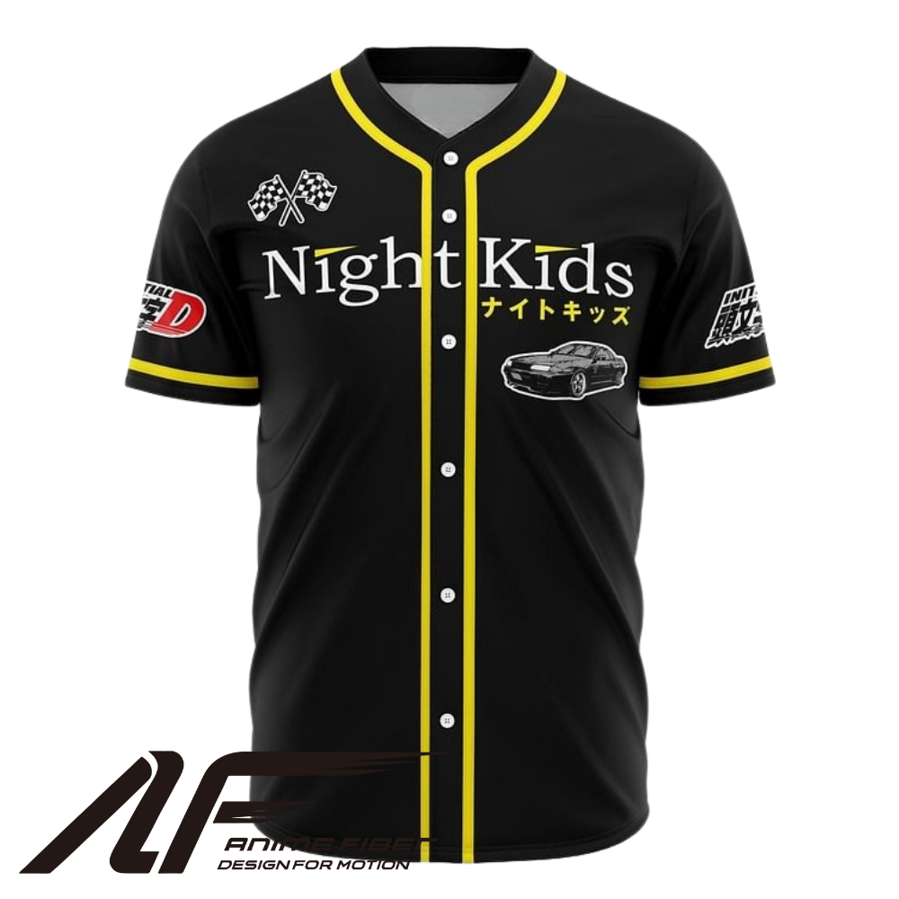 Night Kids Baseball Jersey | Initial D Anime Jersey