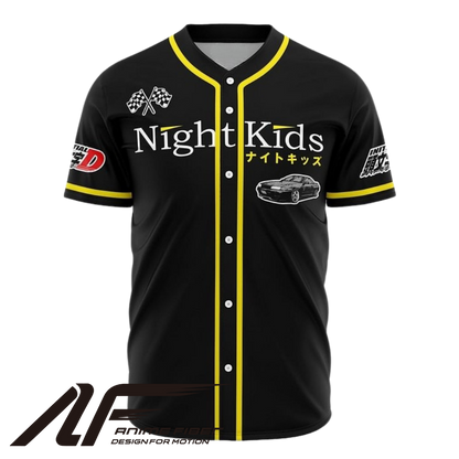 Night Kids Baseball Jersey | Initial D Anime Jersey