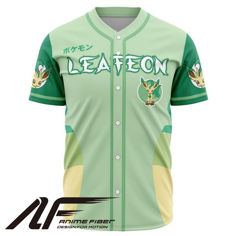 Leafeon Anime Baseball Jersey | Pokémon Streetwear