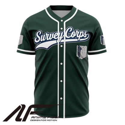Survey Corps Baseball Jersey | Attack on Titan Anime Jersey