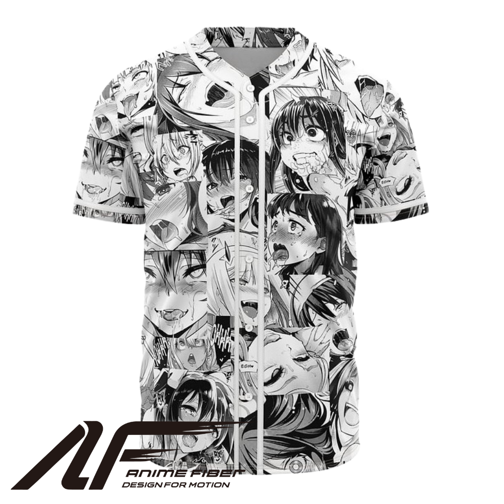 Ahegao Baseball Jersey | Ecchi Manga Anime Jersey