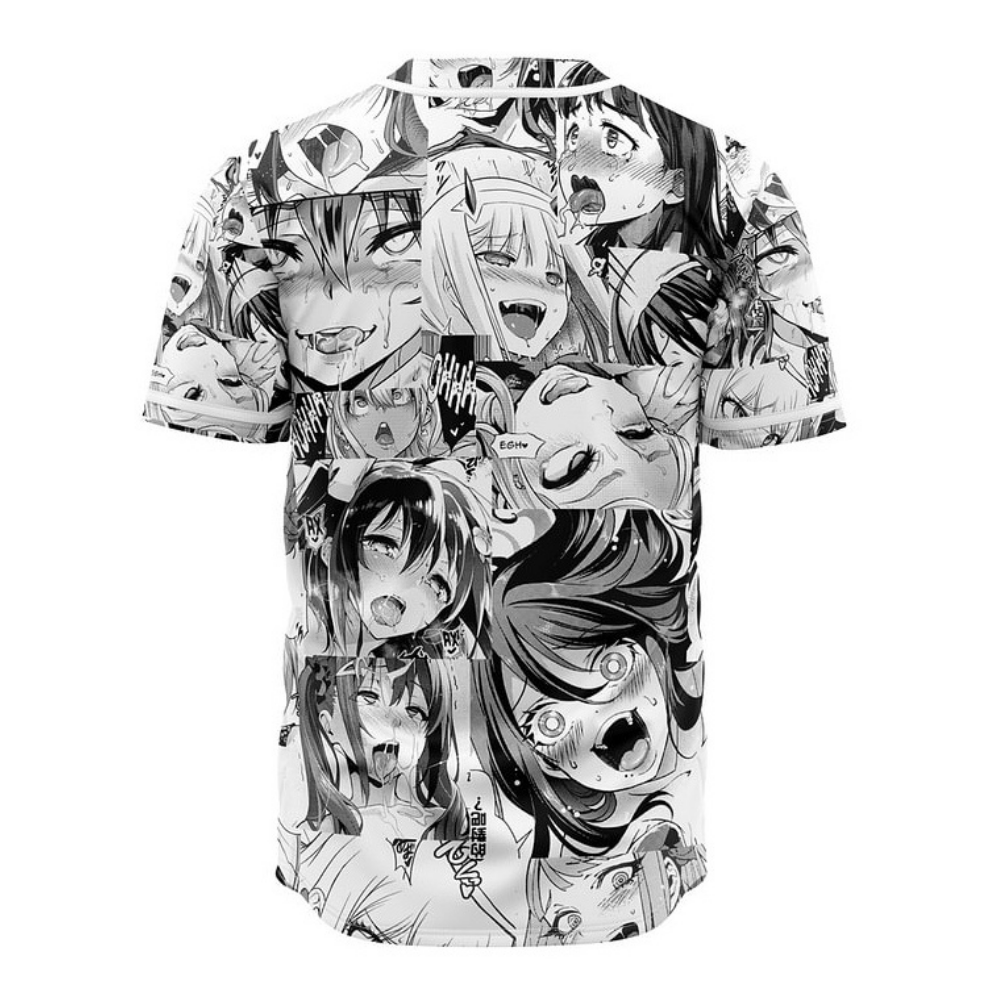 Ahegao Baseball Jersey | Ecchi Manga Anime Jersey