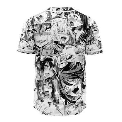 Ahegao Baseball Jersey | Ecchi Manga Anime Jersey