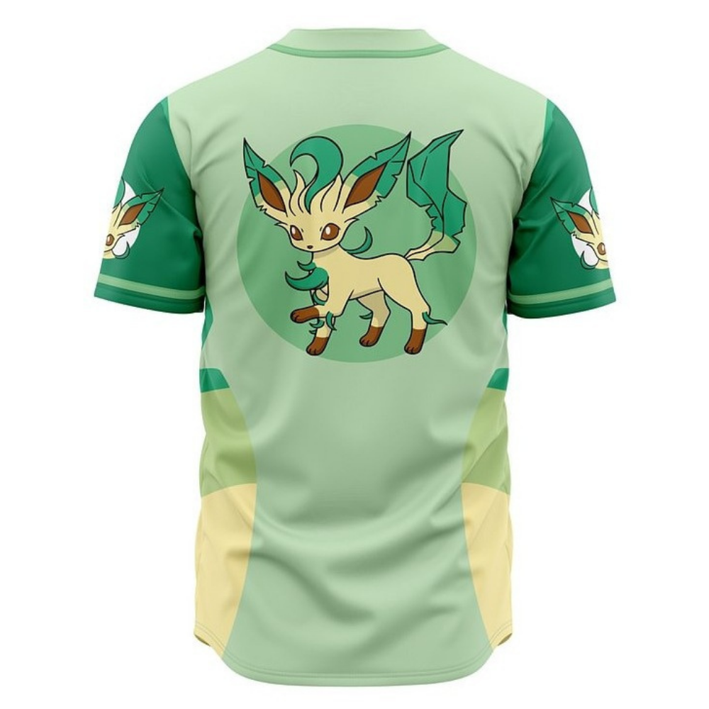 Leafeon Anime Baseball Jersey | Pokémon Streetwear