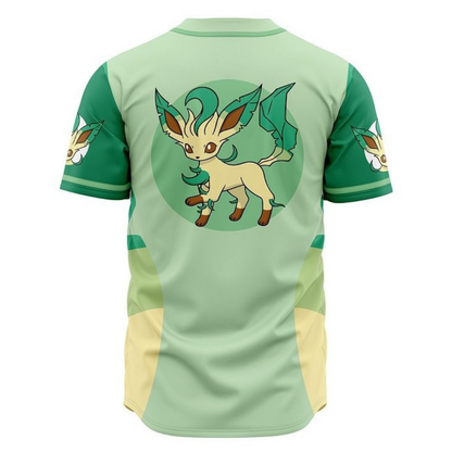 Leafeon Anime Baseball Jersey | Pokémon Streetwear