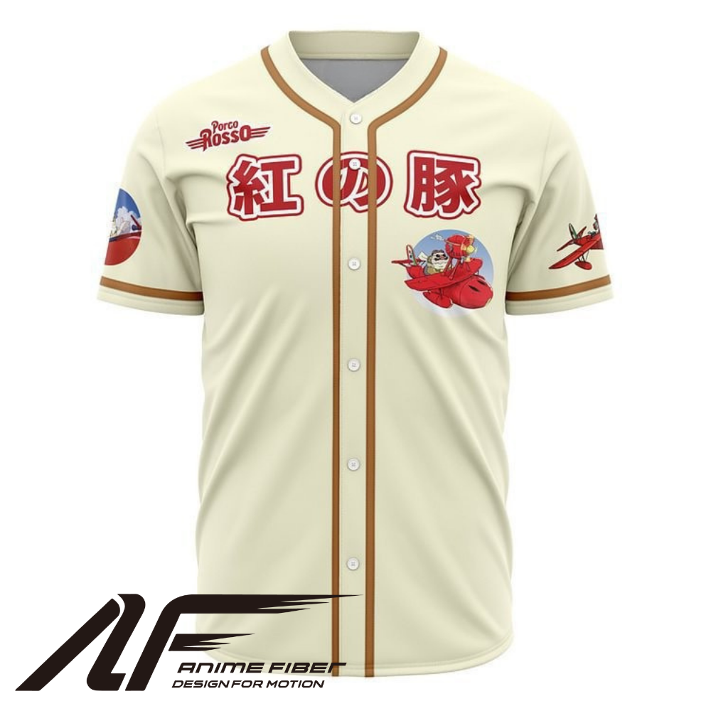 Porco Rosso Anime Baseball Jersey | Studio Ghibli Streetwear