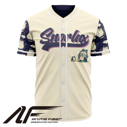 Snorlax Baseball Jersey | Pokémon Anime Jersey