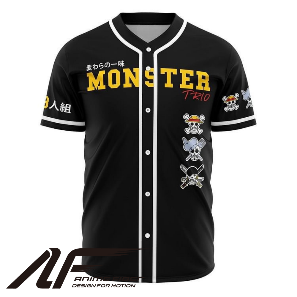 Monster Trio Anime Baseball Jersey | One Piece Streetwear