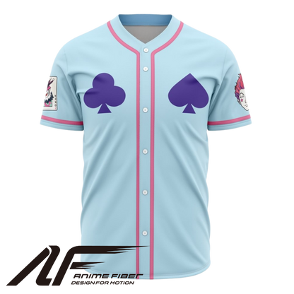 Hisoka Light Blue Baseball Jersey | Hunter x Hunter Anime Jersey